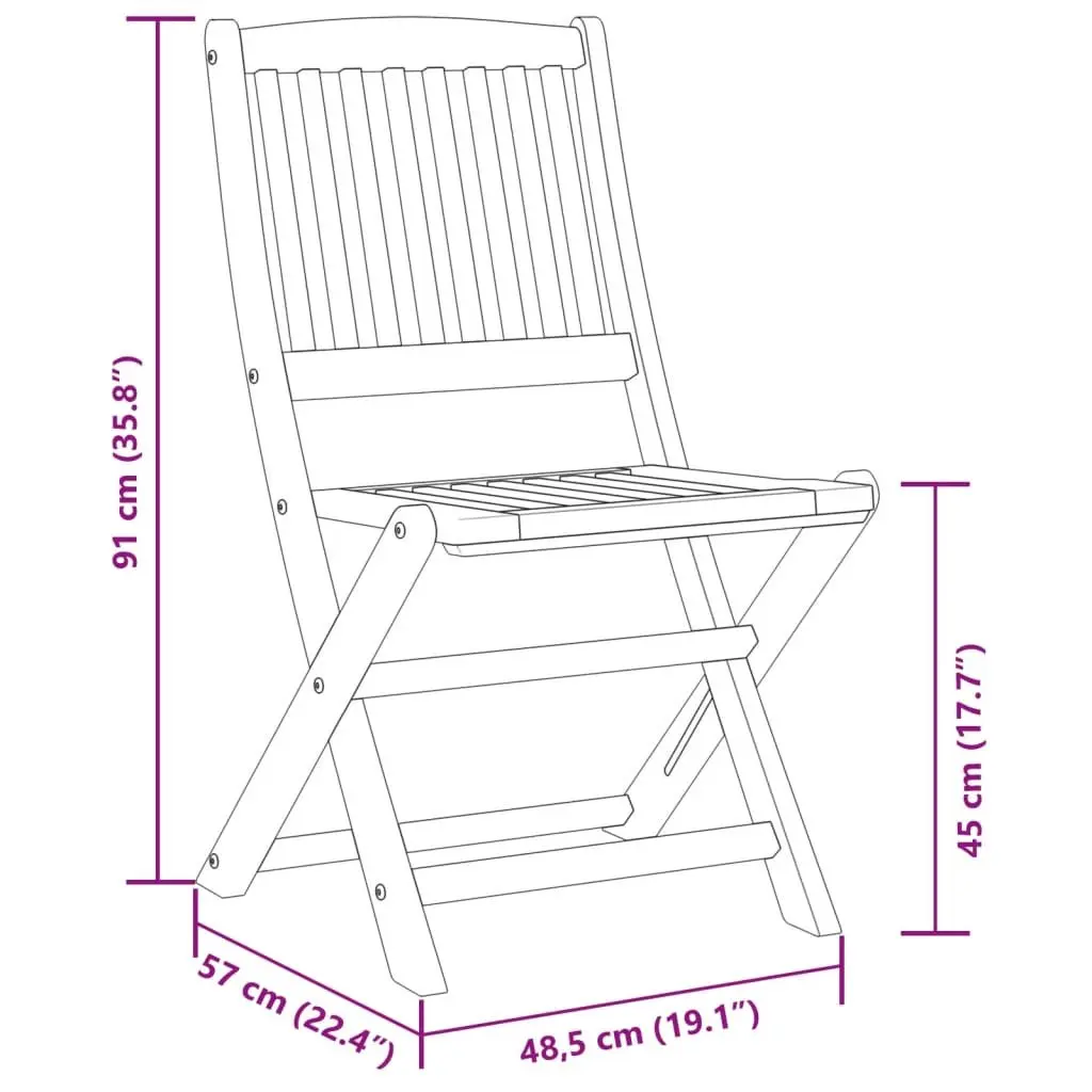 5-Piece Folding Garden Dining Set for Outdoor Use