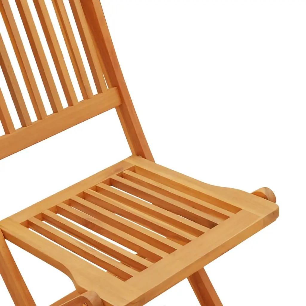 3 Piece Folding Bistro Set Outdoor Dining Solid Acacia Wood Brown