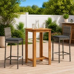 Value and Comfort with This 3 Piece Garden Bar Set