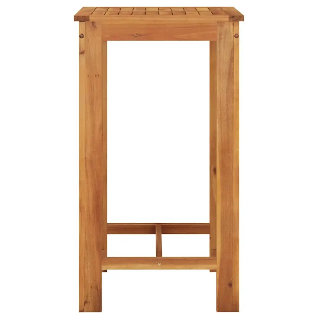 5 Piece Garden Bar Set Outdoor Dining Table Black Acacia Wood Poly Rattan Stools