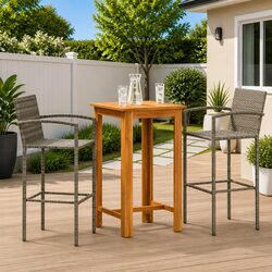 Comfortable and Stylish Grey Garden Bar Set