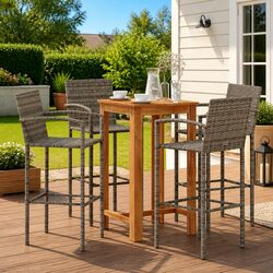 Value-Driven 5 Piece Grey Bar Set with Comfort Features