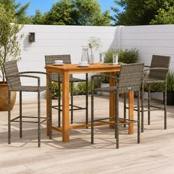 Comfortable and Stylish 5-Piece Garden Bar Set