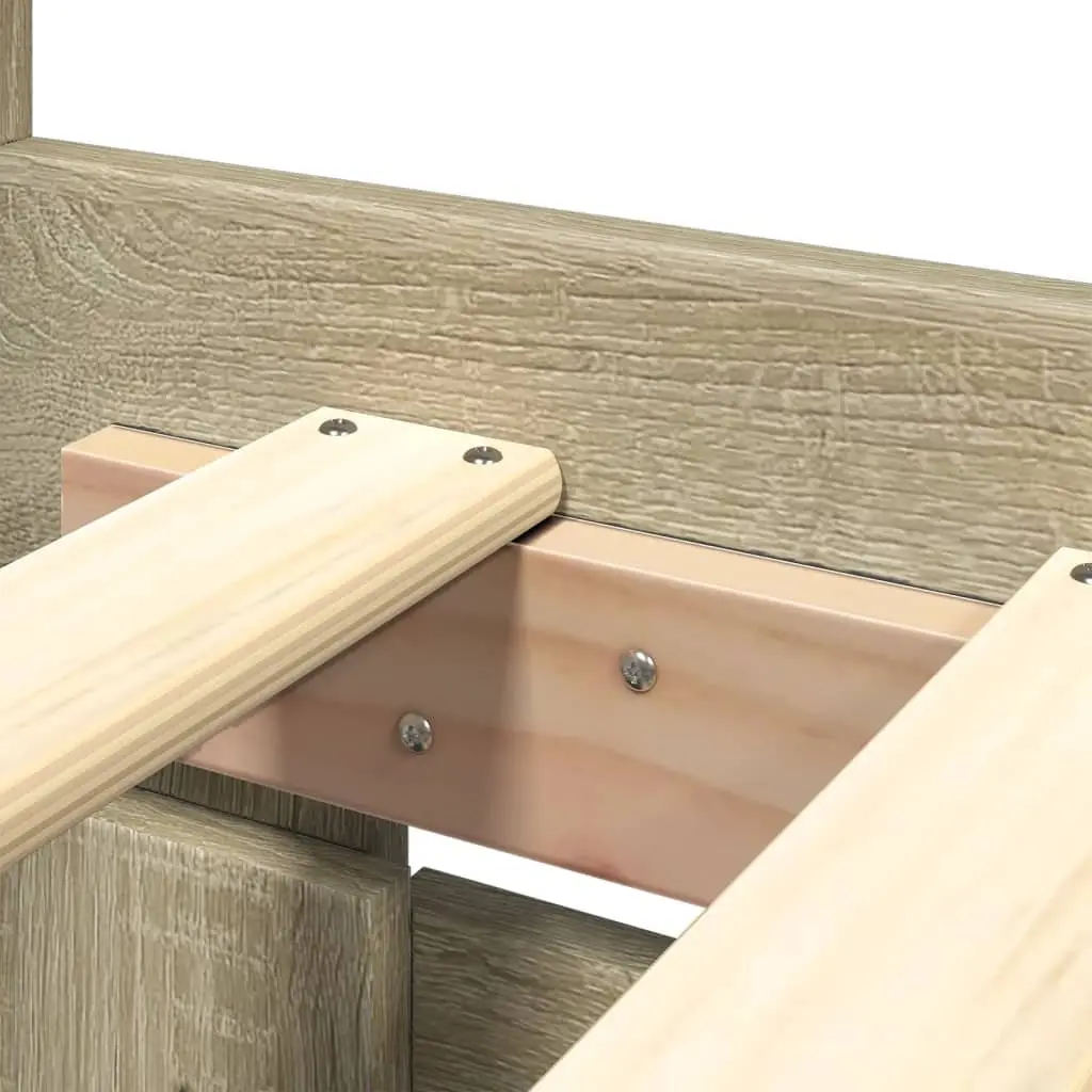 Sonoma Oak Bed Frame with Headboard and Storage