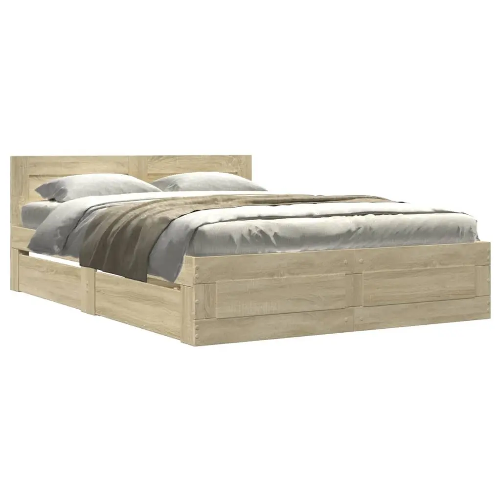 Sonoma Oak Bed Frame 135x190 cm
