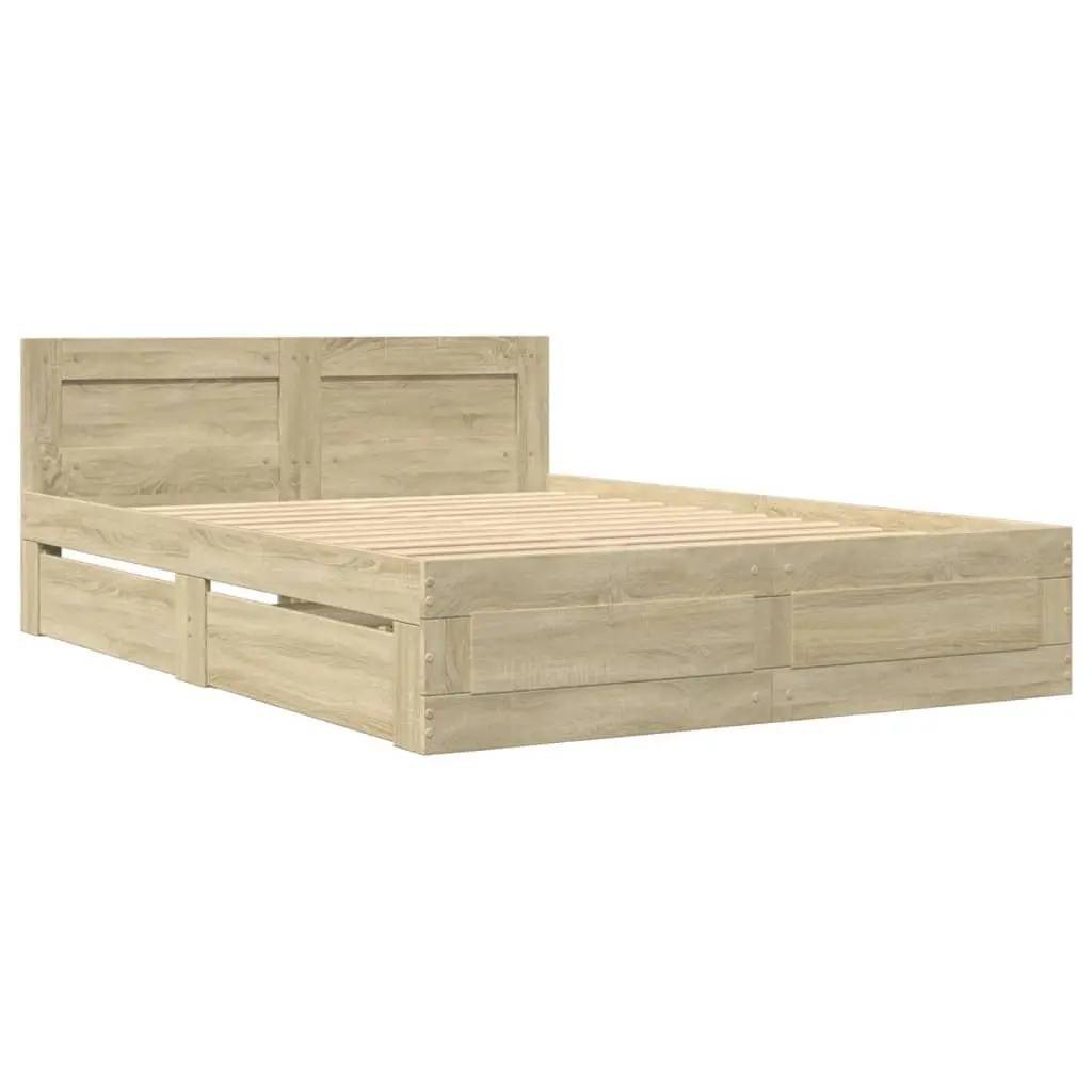 Sonoma Oak Bed Frame 135x190 cm