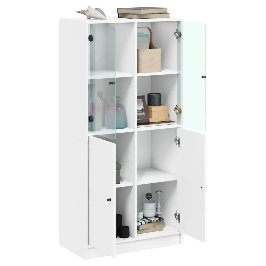 White Highboard Storage with Ample Storage Space