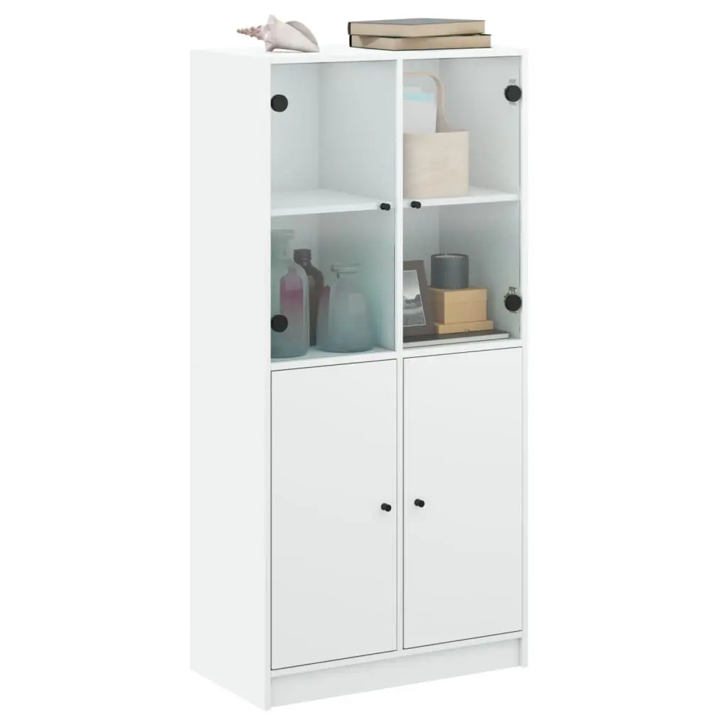White Highboard Storage with Ample Storage Space