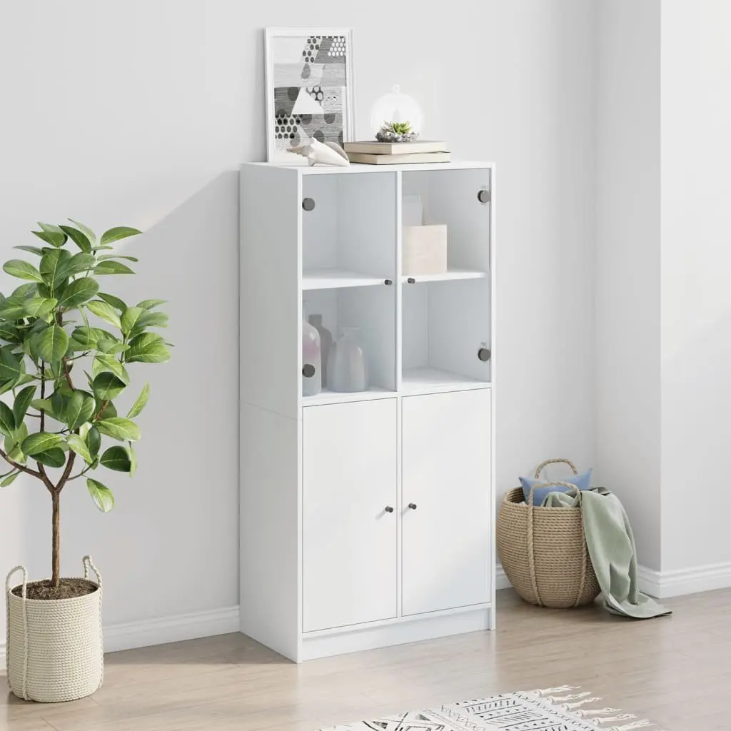 White Highboard Storage with Ample Storage Space