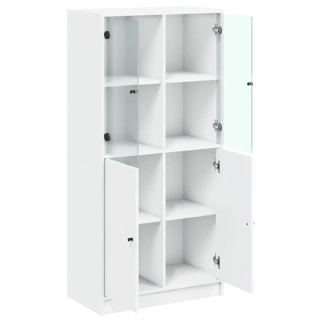 White Highboard Storage with Ample Storage Space