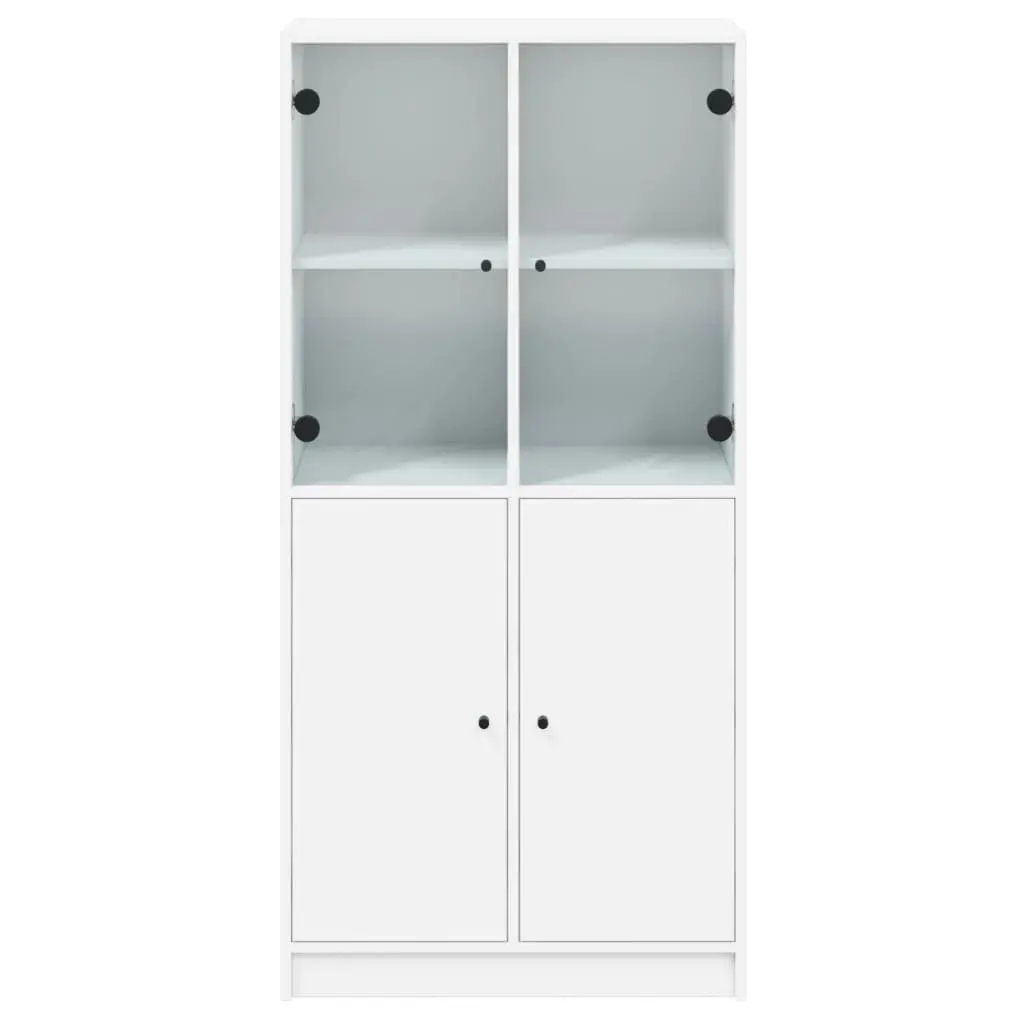 White Highboard Storage with Ample Storage Space