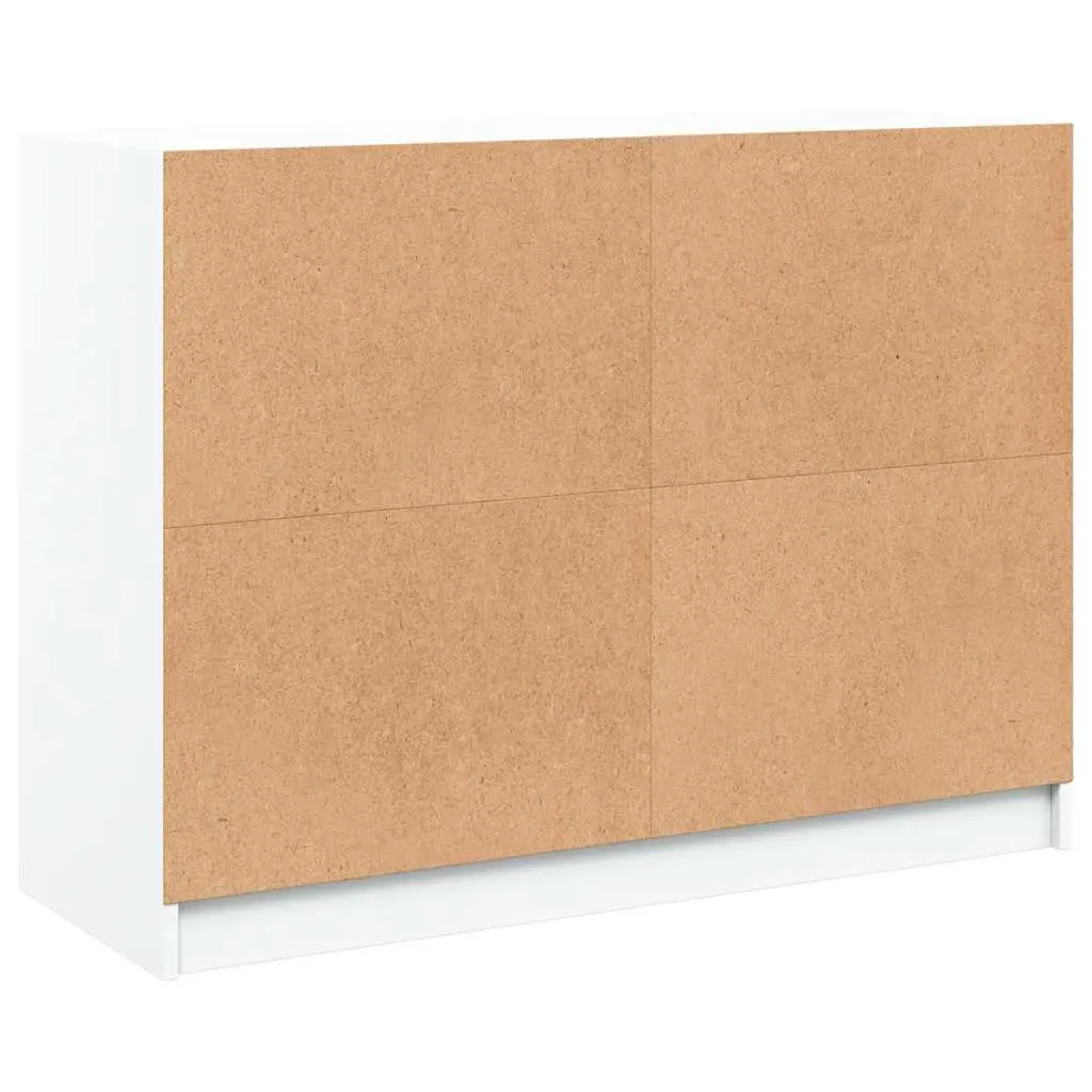 Sideboard White 102x37x75.5 cm Storage Cabinet Engineered Wood Furniture