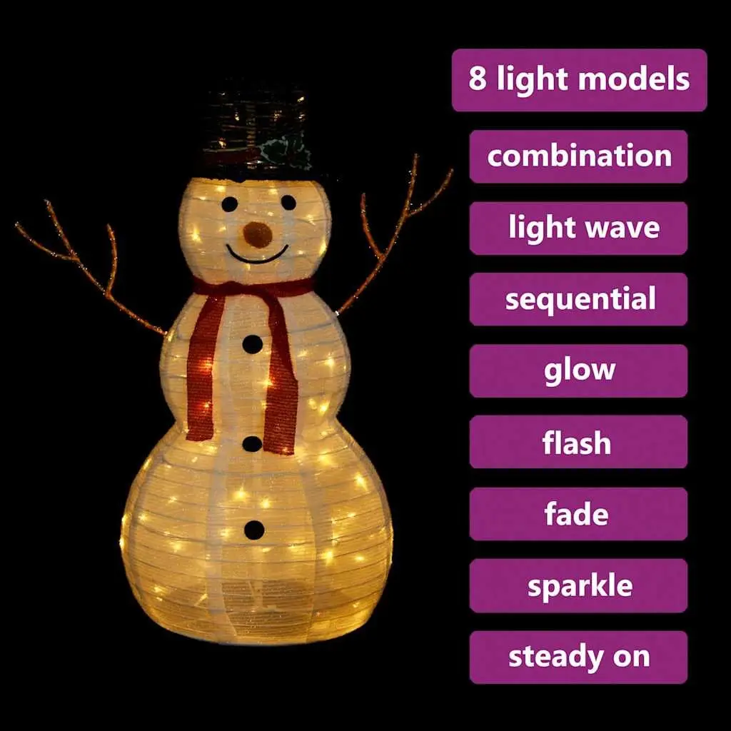 Snowman Decoration Figure 90cm Holiday Festival LED Lights 8 Lighting Effects