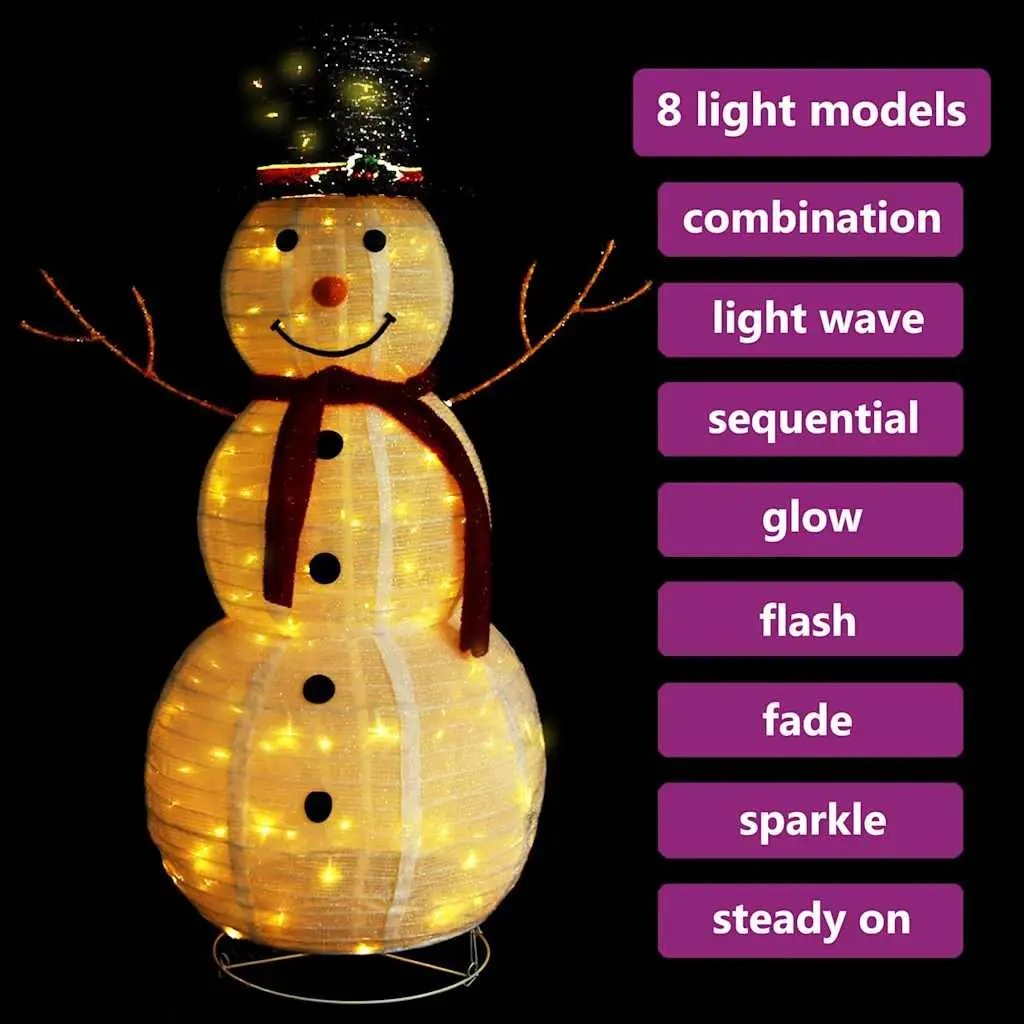 Snowman Decoration Figure LED Lights 120cm Indoor Outdoor 8 Effects
