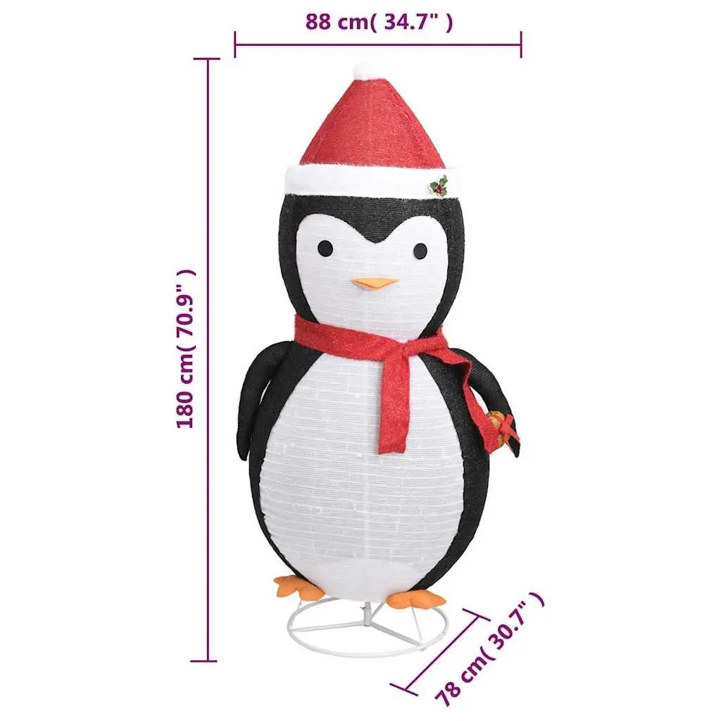 Snow Penguin Figure Indoor Outdoor Holiday Decoration 180cm LED Lights
