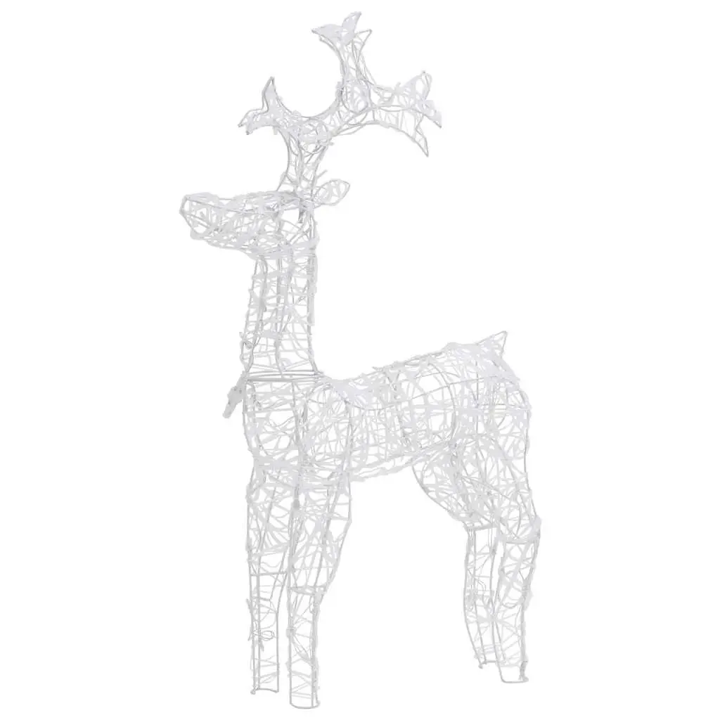 Standing Reindeer Christmas Decoration Warm White LED Lights 60 x 16 x 100 cm Acrylic Outdoor