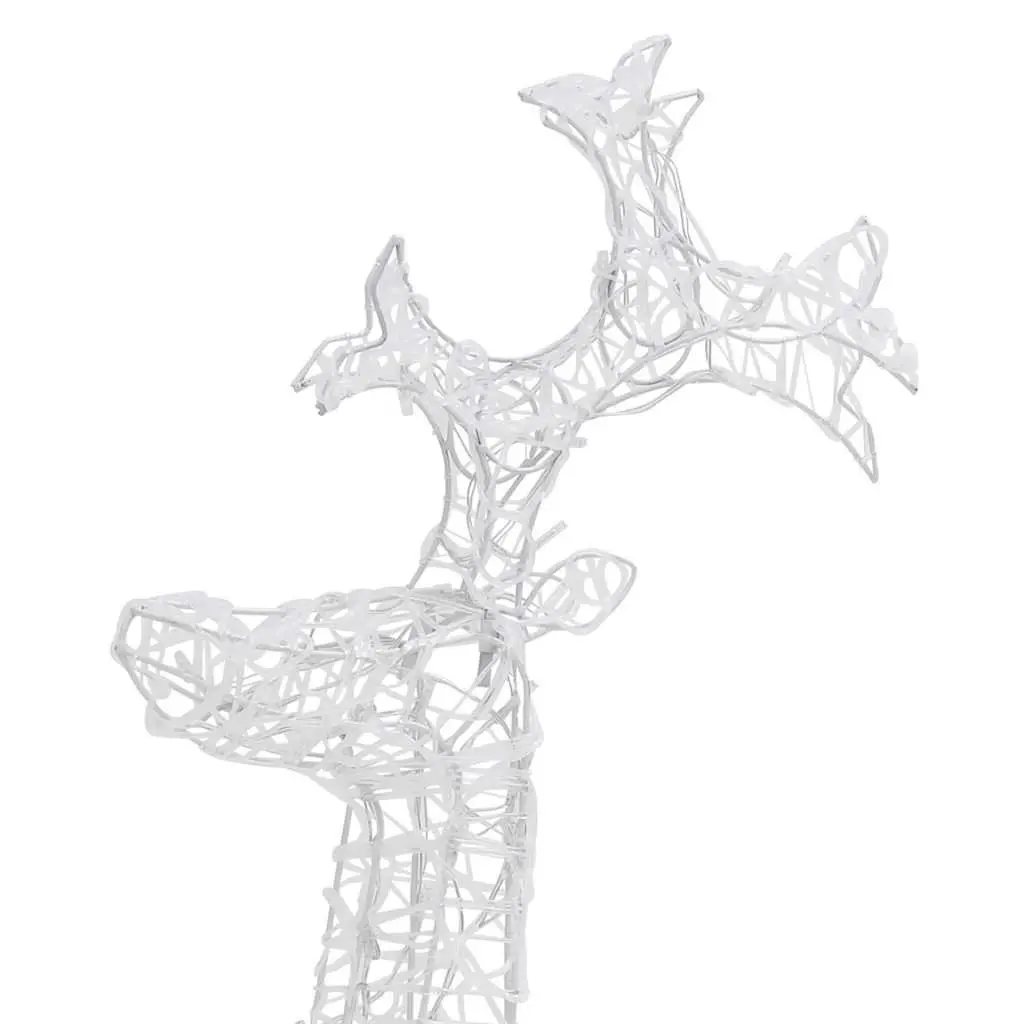 Standing Reindeer Christmas Decoration Warm White LED Lights 60 x 16 x 100 cm Acrylic Outdoor