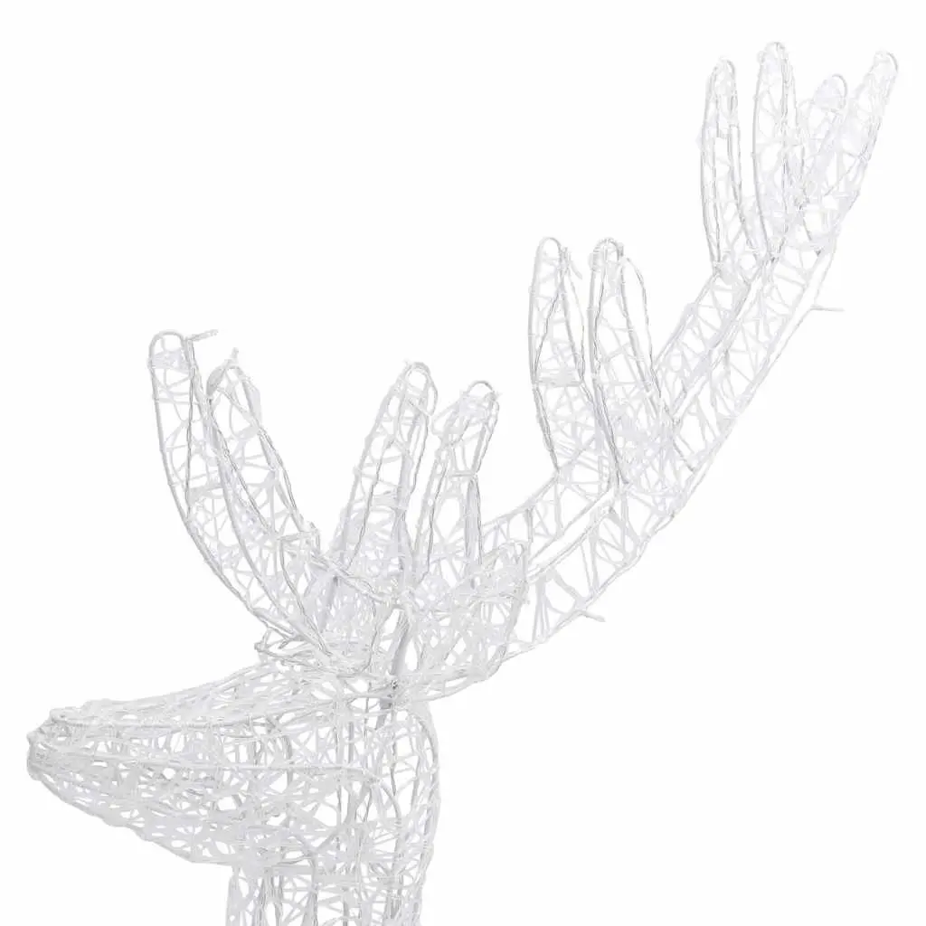 XXL Acrylic Christmas Reindeer Decoration 180cm Cold White LED Lights