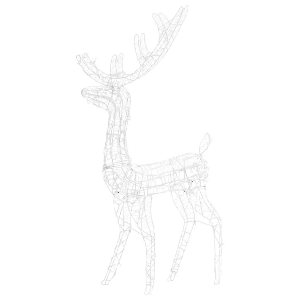 Acrylic Christmas Decoration Reindeer Family Cold White LED Lights Indoor Outdoor 300 Count