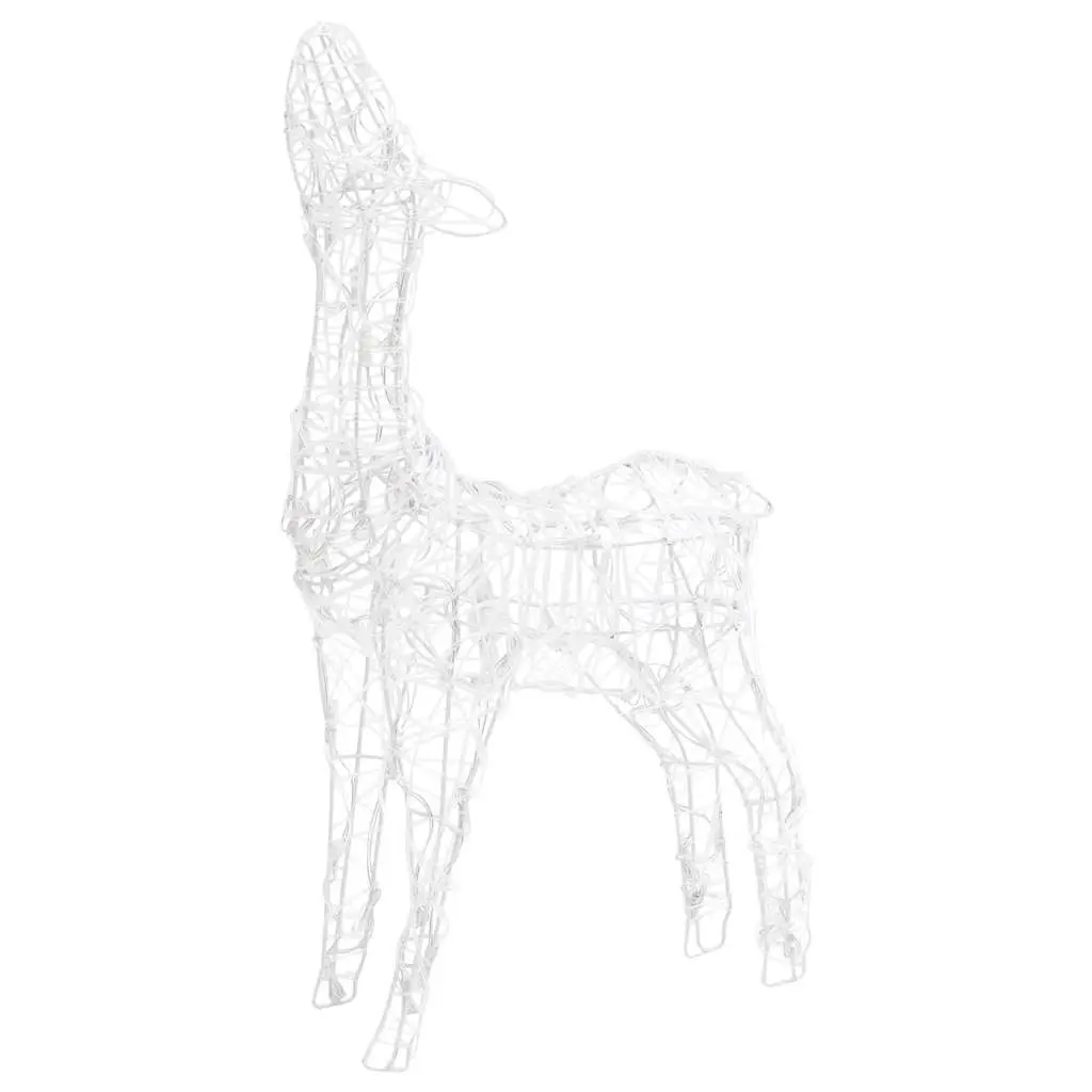 Acrylic Christmas Decoration Reindeer Family Cold White LED Lights Indoor Outdoor 300 Count