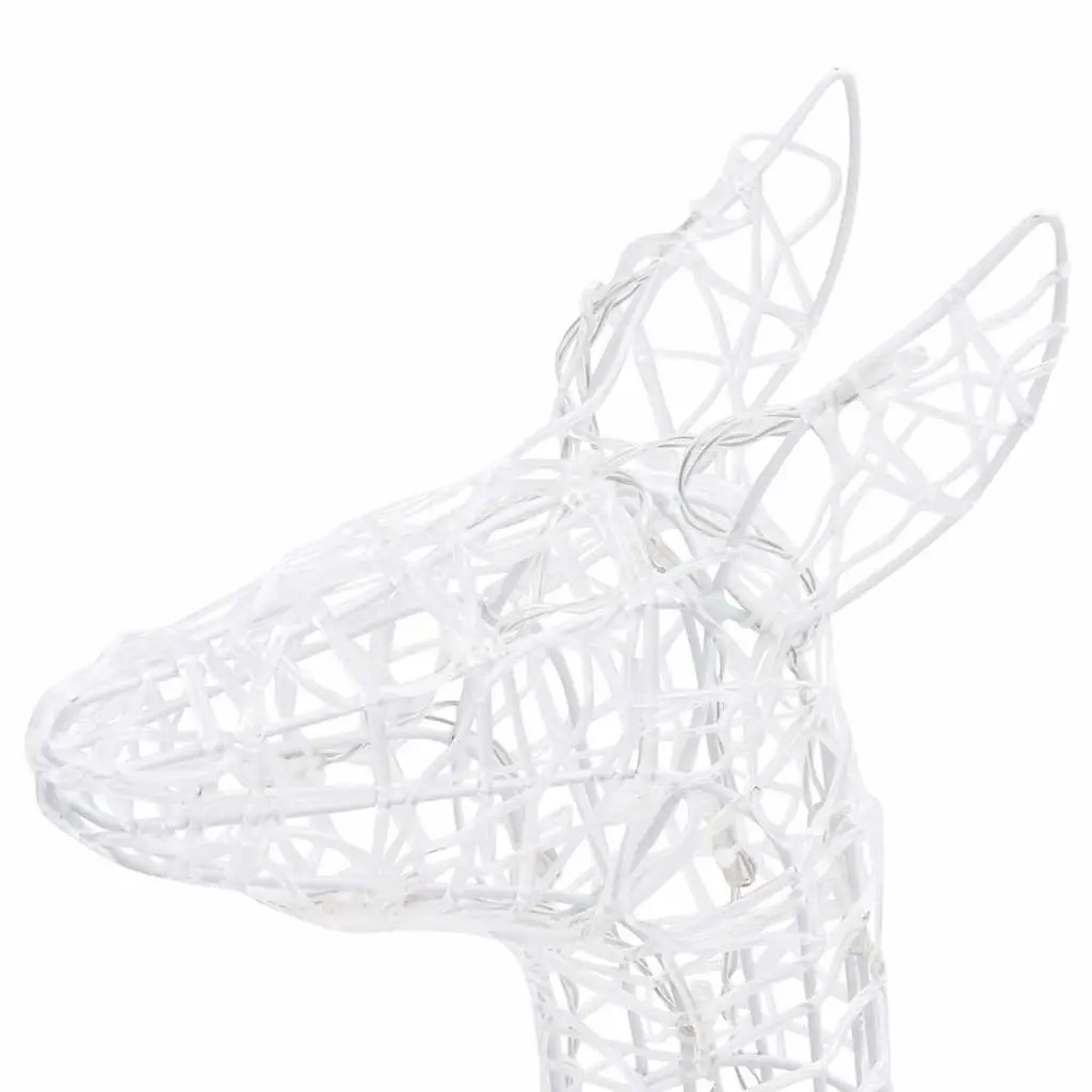 Acrylic Christmas Decoration Reindeer Family Cold White LED Lights Indoor Outdoor 300 Count