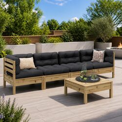 Dependable 5 Piece Garden Sofa Set with Comfort