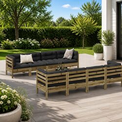 Comfortable and Stylish 9-Piece Garden Sofa Set