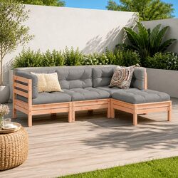 Reliable 4 Piece Garden Sofa Set for Outdoor Comfort