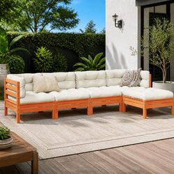 Comfortable 5-Piece Garden Sofa Set with Cushions