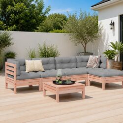 6 Piece Modular Garden Sofa Set for Outdoor Comfort