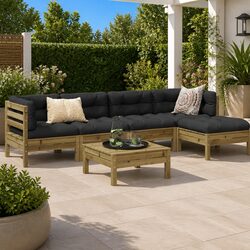 Comfortable and Durable 6 Piece Garden Sofa Set