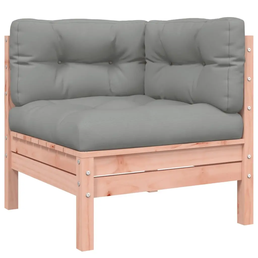 5 Piece Garden Sofa Set Outdoor Furniture Cushions Brown Wood