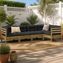 Comfortable and Durable 5 Piece Garden Sofa Set