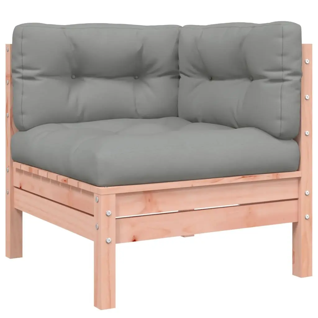 Garden Sofa Set Modular Outdoor Furniture 6 Piece Brown Wood with Cushions