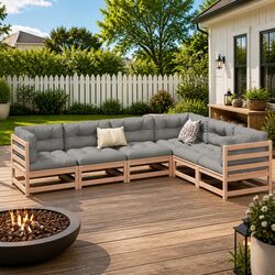 6 Piece Garden Sofa Set with Quality and Value