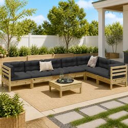 Practical 8 Piece Garden Sofa Set with Long-lasting Value
