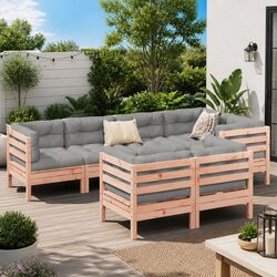 Garden Sofa Set 7 Piece Outdoor Furniture Modular Patio Lounge with Cushions
