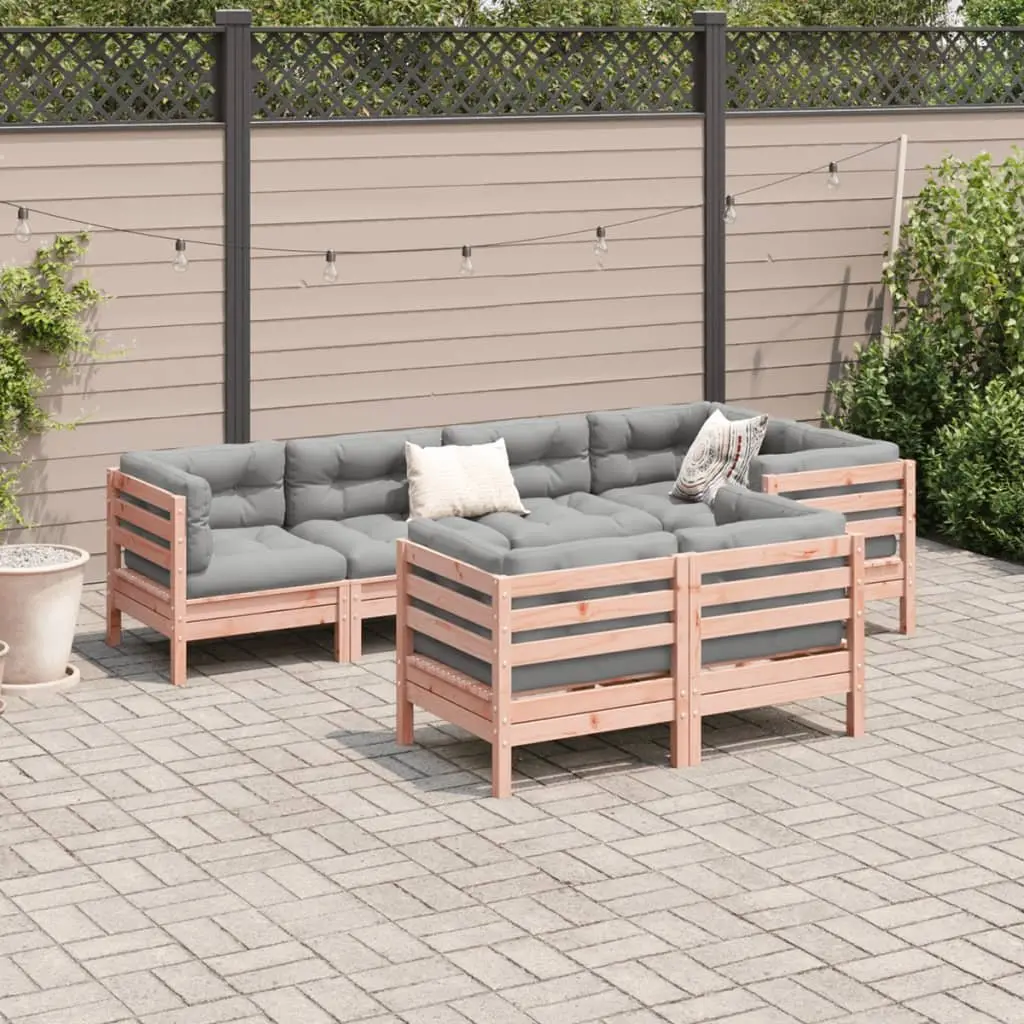 Garden Sofa Set 7 Piece Outdoor Furniture Modular Patio Lounge Brown
