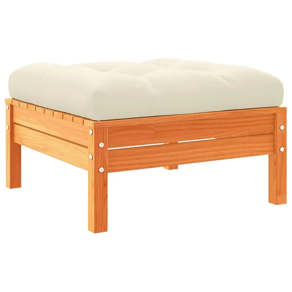 Garden Sofa Set 6 Piece Outdoor Furniture Brown Solid Wood Pine with Cushions