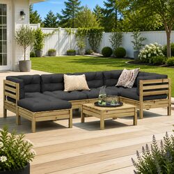 Reliable 7 Piece Garden Sofa Set with Cushions