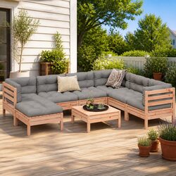 Comfortable 8-Piece Garden Sofa Set with Weather Resistance