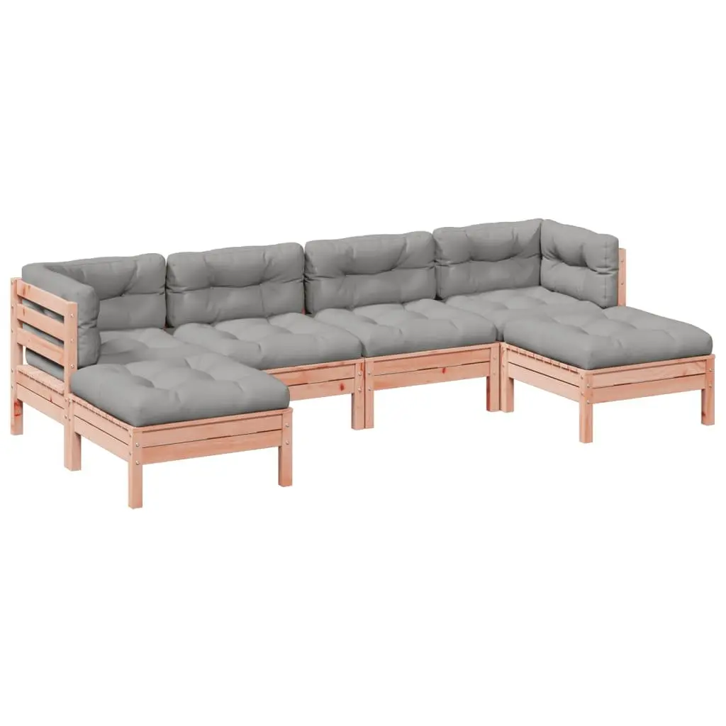6-Piece Garden Sofa Set with Cushions