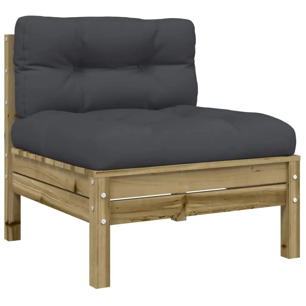 Garden Sofa Set 6 Piece Outdoor Furniture Brown Cushioned Patio Seating Modular