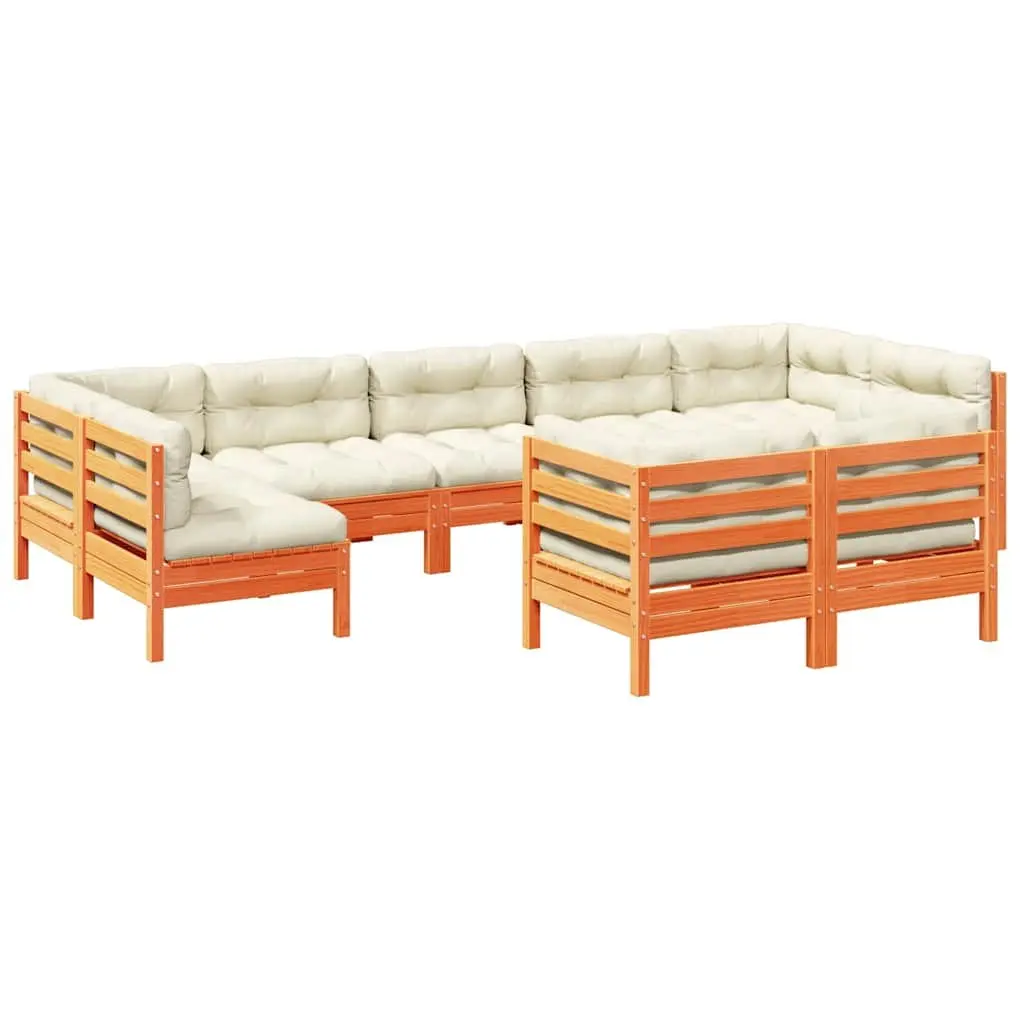 9-Piece Garden Sofa Set with Cushions