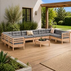 Value-Driven 11 Piece Outdoor Sofa Set with Cushions
