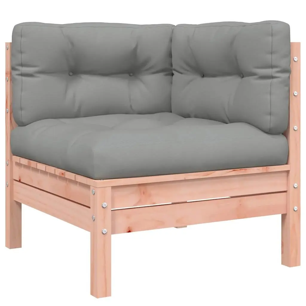 Garden Sofa Set 11 Piece Modular Outdoor Furniture with Cushions Wood Patio