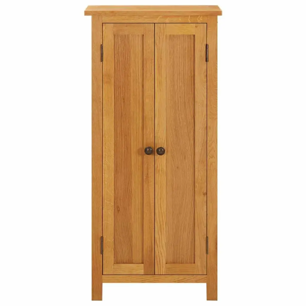 Storage Cabinet Solid Oak Wood Organizer 50x22x110 cm Brown for Bedroom Living Room