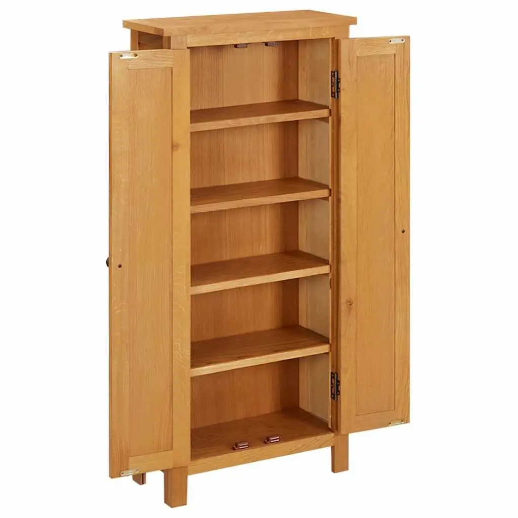 Storage Cabinet Solid Oak Wood Organizer 50x22x110 cm Brown for Bedroom Living Room