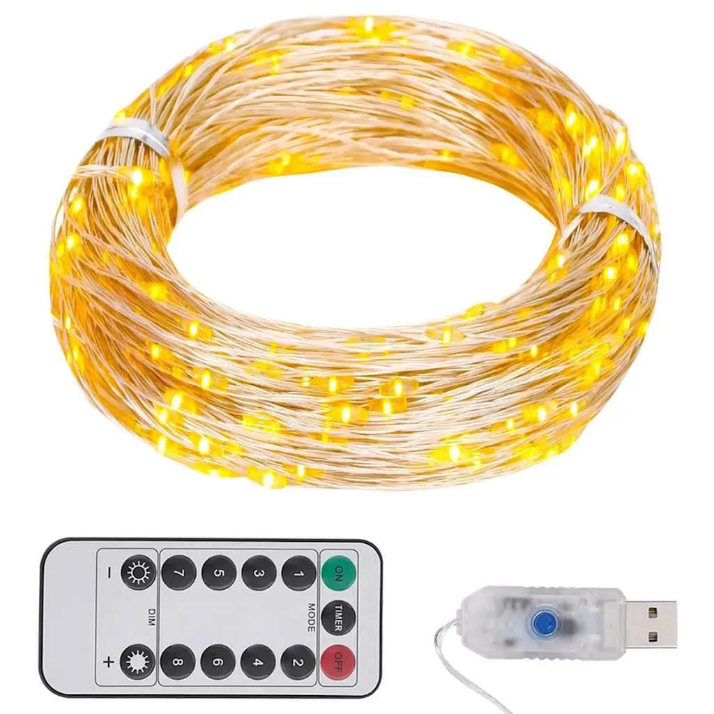 LED String Lights Warm White 15m Decorative for Christmas Party Wedding Holiday