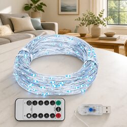 LED String Lights 300 LEDs Cold White 30m Indoor Outdoor Christmas Holiday